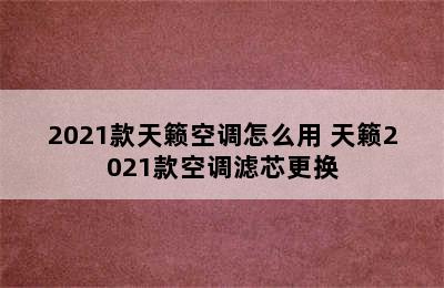 2021款天籁空调怎么用 天籁2021款空调滤芯更换